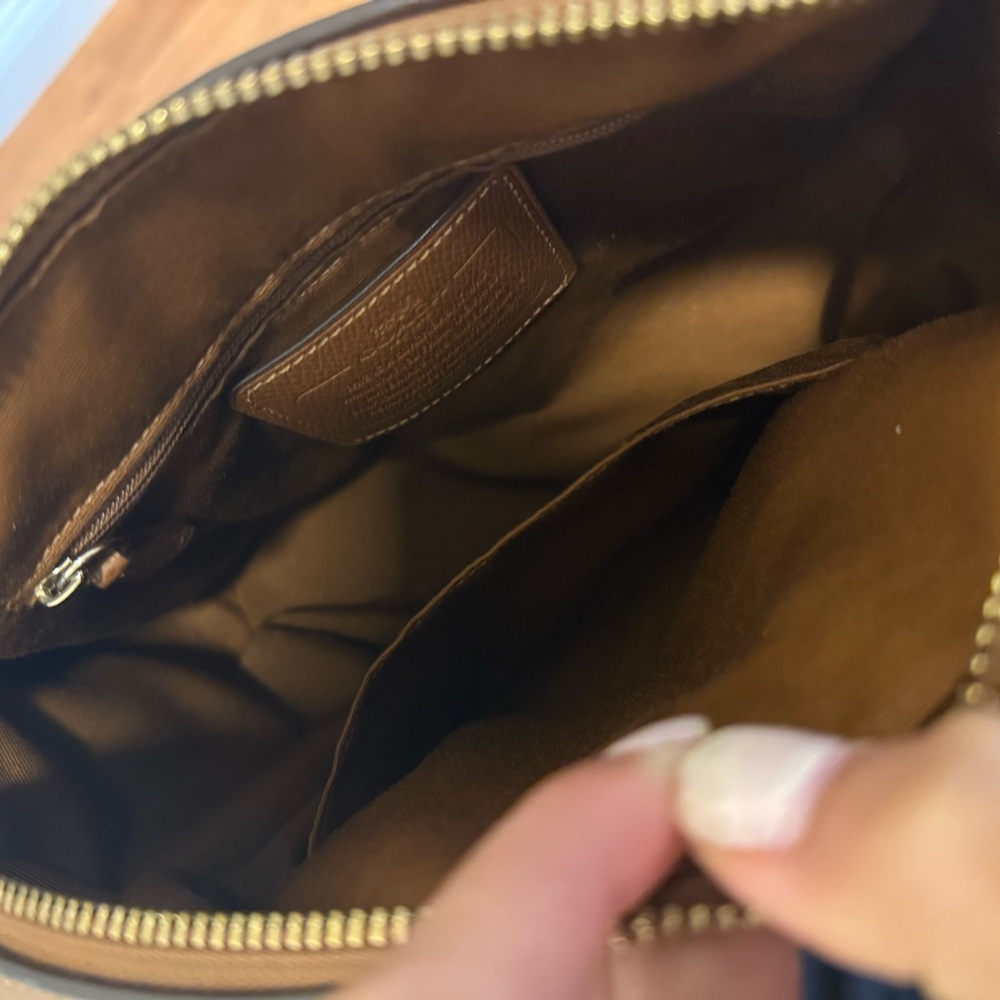 Coach Tan and Brown Signature Satchel - Picture 9 of 10